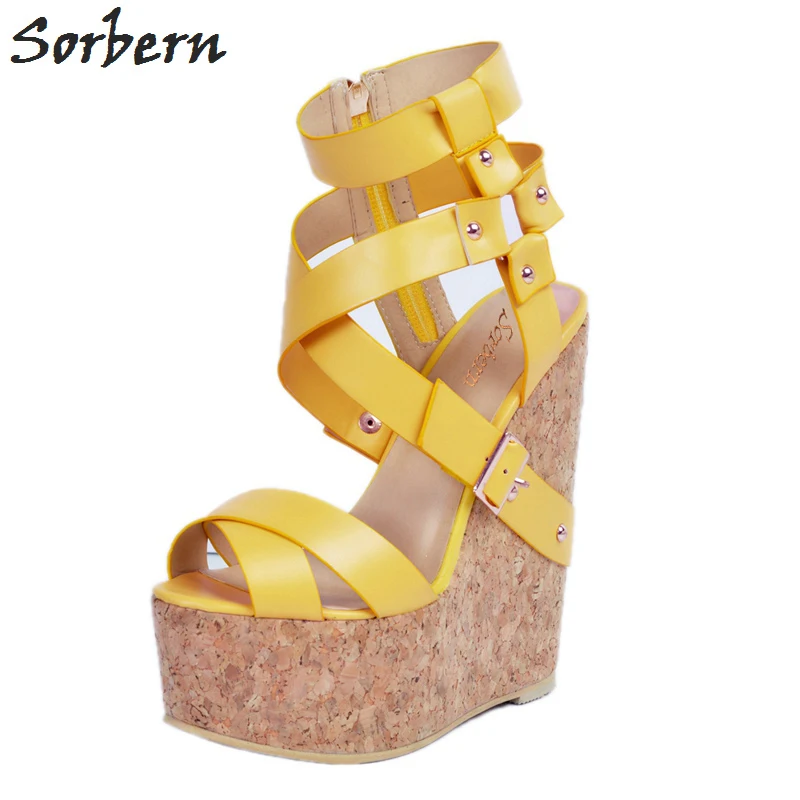 Sorbern Fashion Bdsm Pole Dance Pumps Party Shoe 6Cm Platform Shoes Metal Gold Heels Women Pumps Slip On 22Cm Extreme High Heels