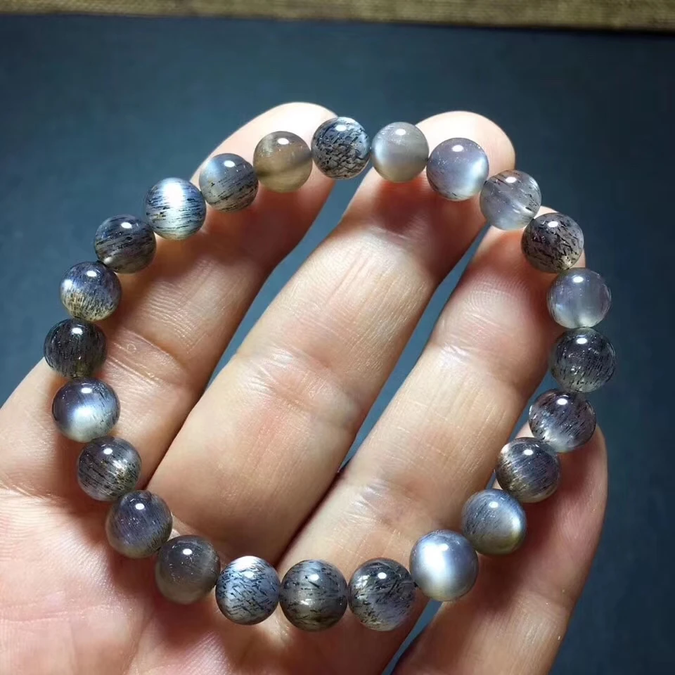 Genuine Natural Black Moonstone Bracelets Black Sunstone Gemstone Shiny Round Beads Bracelets AAAAA 7.5mm Jewelry Hot Sale
Genuine Natural Black Moonstone Bracelets Black Sunstone Gemstone Shiny Round Beads Bracelets AAAAA 7.5mm Jewelry Hot Sale