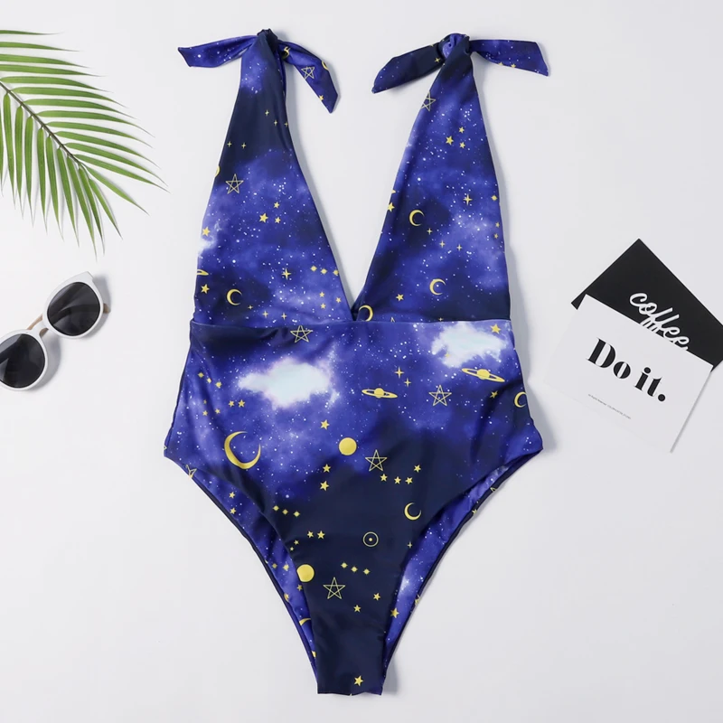 Starry Sky Print One Piece Swimsuit Sexy Bathing Suit Women Bikinis 2019 Mujer Monokini Maillot De Bain Femme Push Up Swimwear
Starry Sky Print One Piece Swimsuit Sexy Bathing Suit Women Bikinis 2019 Mujer Monokini Maillot De Bain Femme Push Up Swimwear