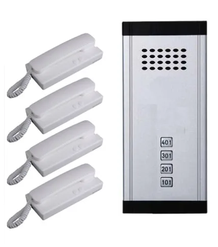 2-wired audio intercom system Home Intercom Audio Doorbell System New Item Direct Press Key Audio Door Phone for 4 apartments
2-wired audio intercom system Home Intercom Audio Doorbell System New Item Direct Press Key Audio Door Phone for 4 apartments