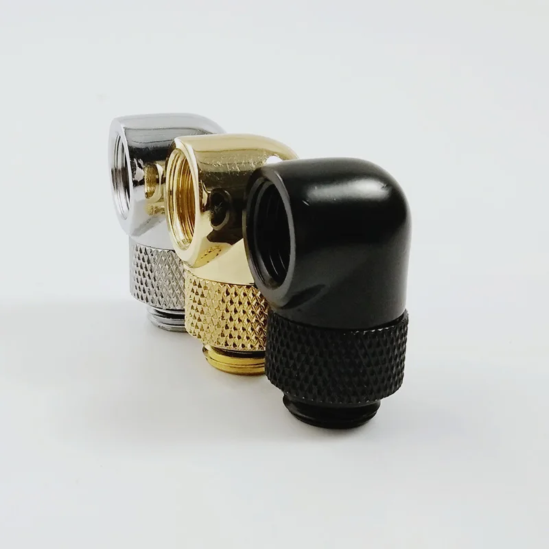 WinKool Black Silver 90 degree Rotary Revolvable Connector Fitting Adapter G1/4'' threads
WinKool Black Silver 90 degree Rotary Revolvable Connector Fitting Adapter G1/4'' threads