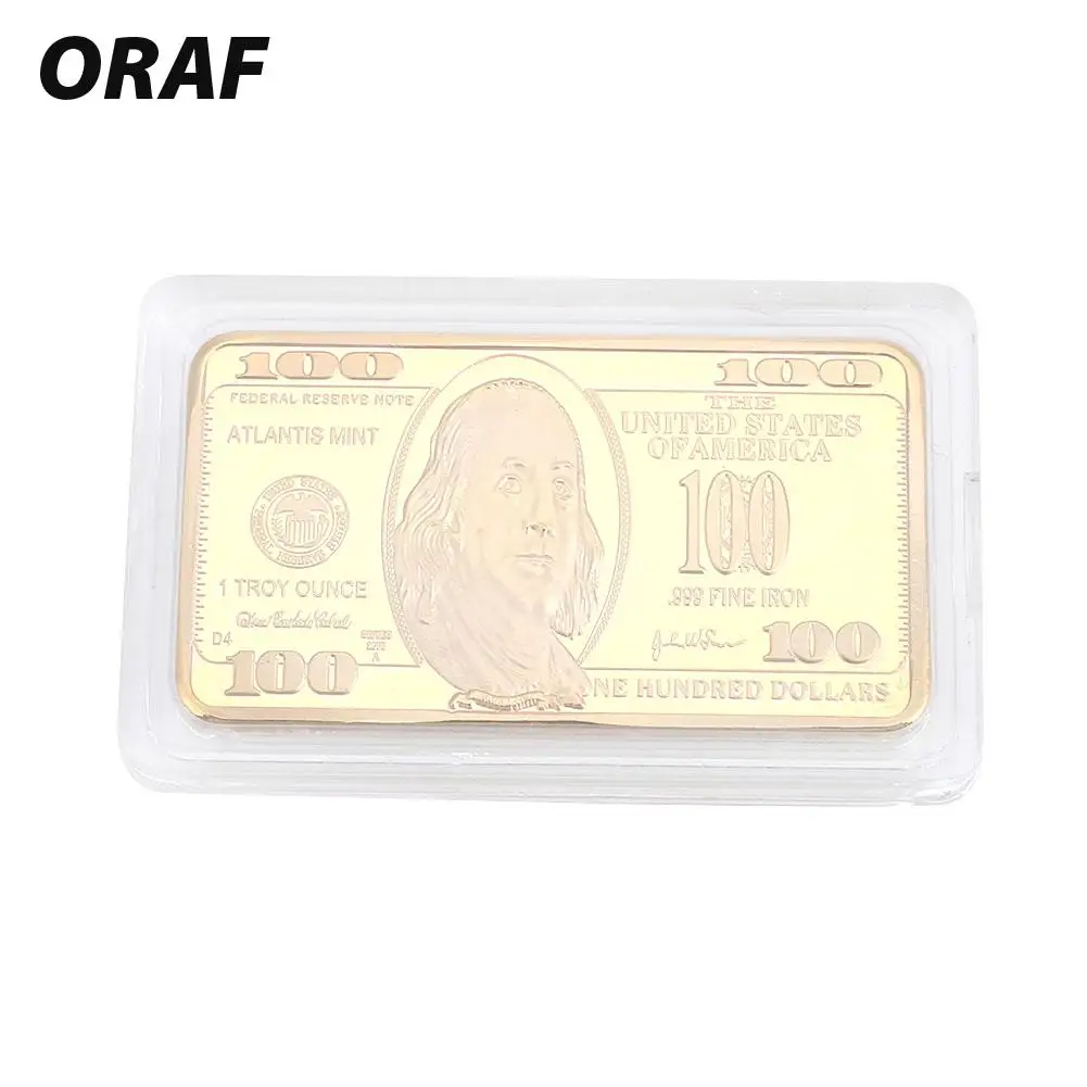 Souvenir Coin Commemorative Coin 24K Gold-Plated Modern Bullion Bar Movie Art Collection Gold 100 Dollars Zinc Alloy Gift
Souvenir Coin Commemorative Coin 24K Gold-Plated Modern Bullion Bar Movie Art Collection Gold 100 Dollars Zinc Alloy Gift