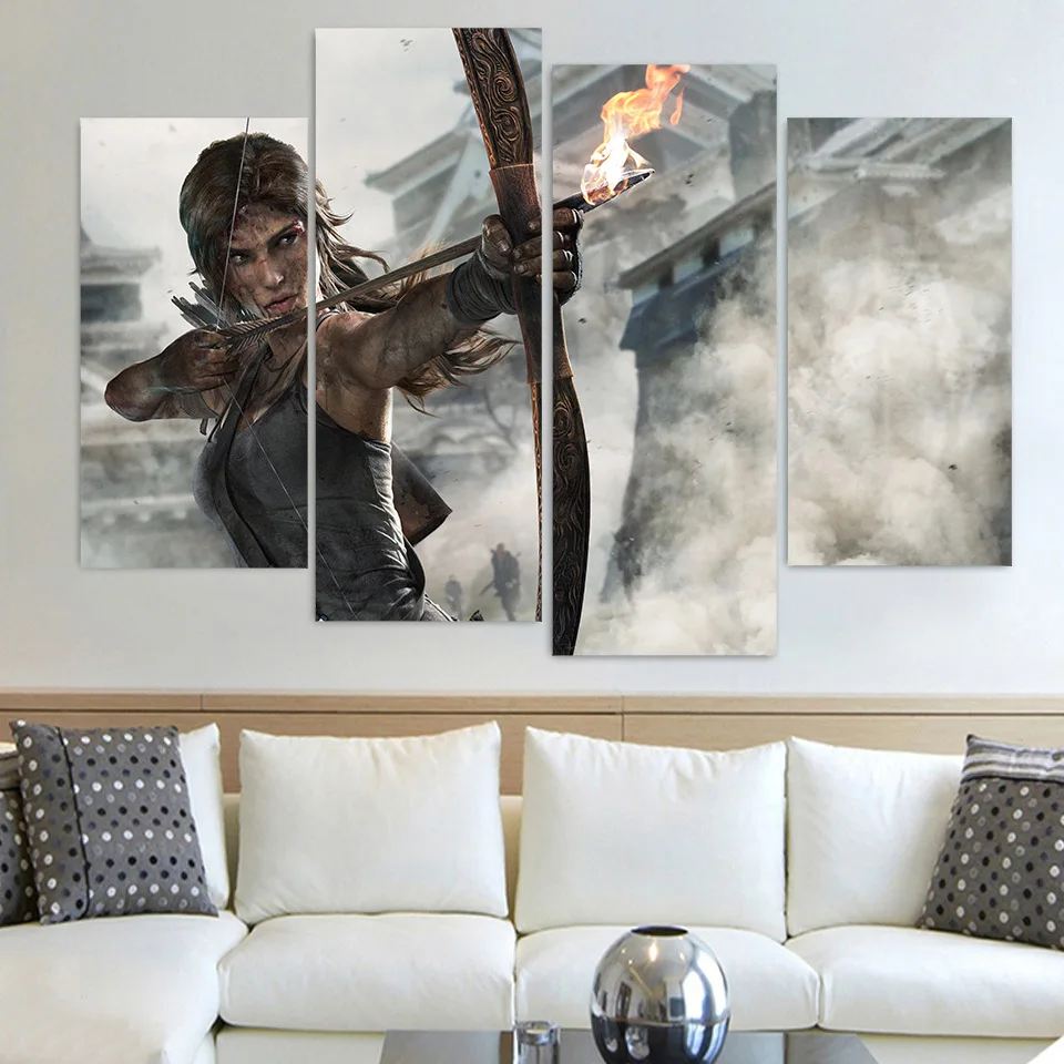 4 Panels Canvas Painting Lara Croft Tomb Raider Canvas painting home decor print poster wall art
4 Panels Canvas Painting Lara Croft Tomb Raider Canvas painting home decor print poster wall art