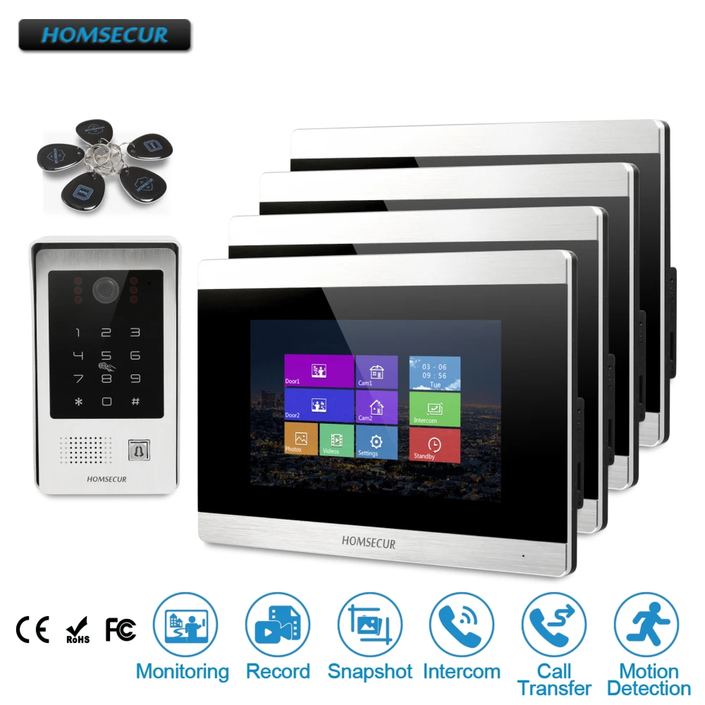 HOMSECUR 7" Wired Video Door Phone Intercom System+Call Transfer for Apartment BC091+BM715-S
HOMSECUR 7" Wired Video Door Phone Intercom System+Call Transfer for Apartment BC091+BM715-S