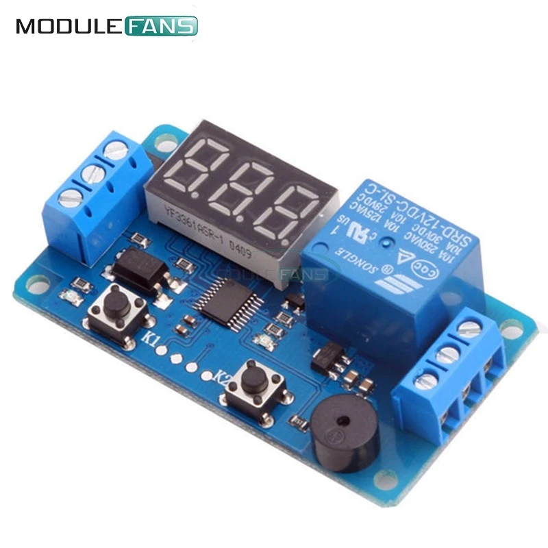 Digital LED Display Time Delay Relay Module Board DC 12V Control Programmable Timer Switch Trigger Cycle Module Car Buzzer
Digital LED Display Time Delay Relay Module Board DC 12V Control Programmable Timer Switch Trigger Cycle Module Car Buzzer