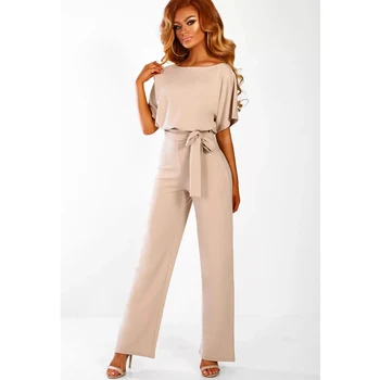Elegant Long Jumpsuits Woman Long Pants O Neck Short Sleeve Plus Size Rompers High Waist Full Length Office Lady Dungarees
Elegant Long Jumpsuits Woman Long Pants O Neck Short Sleeve Plus Size Rompers High Waist Full Length Office Lady Dungarees
