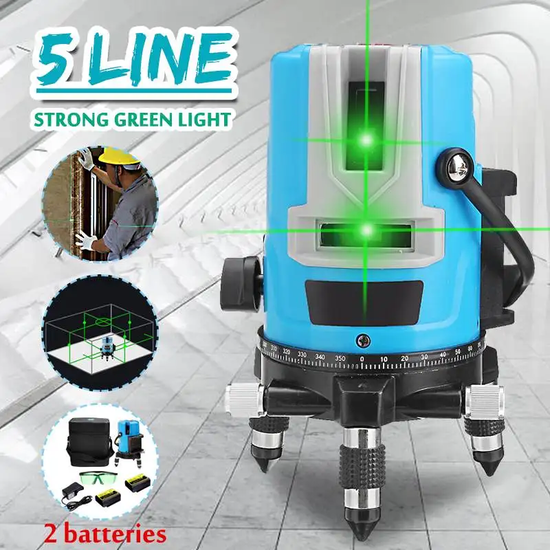 Zeast 5 Lines Laser Level 360° Rotary Vertical Horizontal Automatic Self Leveling Measure Tool Strong Green Light Beam
Zeast 5 Lines Laser Level 360° Rotary Vertical Horizontal Automatic Self Leveling Measure Tool Strong Green Light Beam