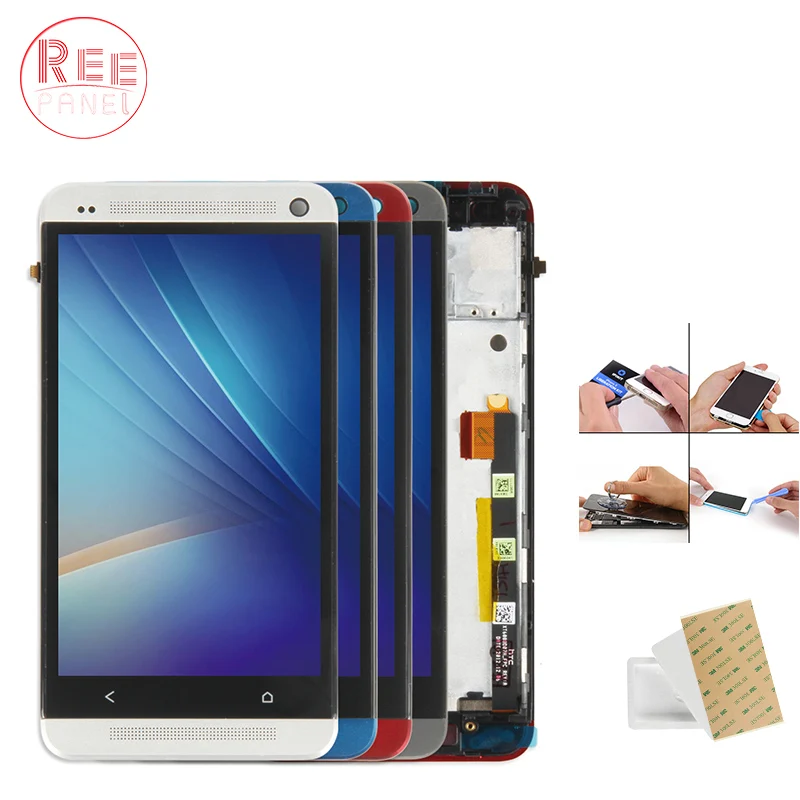 Original 4.7 '' Display For HTC ONE M7 LCD Touch Screen for HTC ONE M7 Display Digitizer 801e Black Red Gold Blue Silver
Original 4.7 '' Display For HTC ONE M7 LCD Touch Screen for HTC ONE M7 Display Digitizer 801e Black Red Gold Blue Silver
