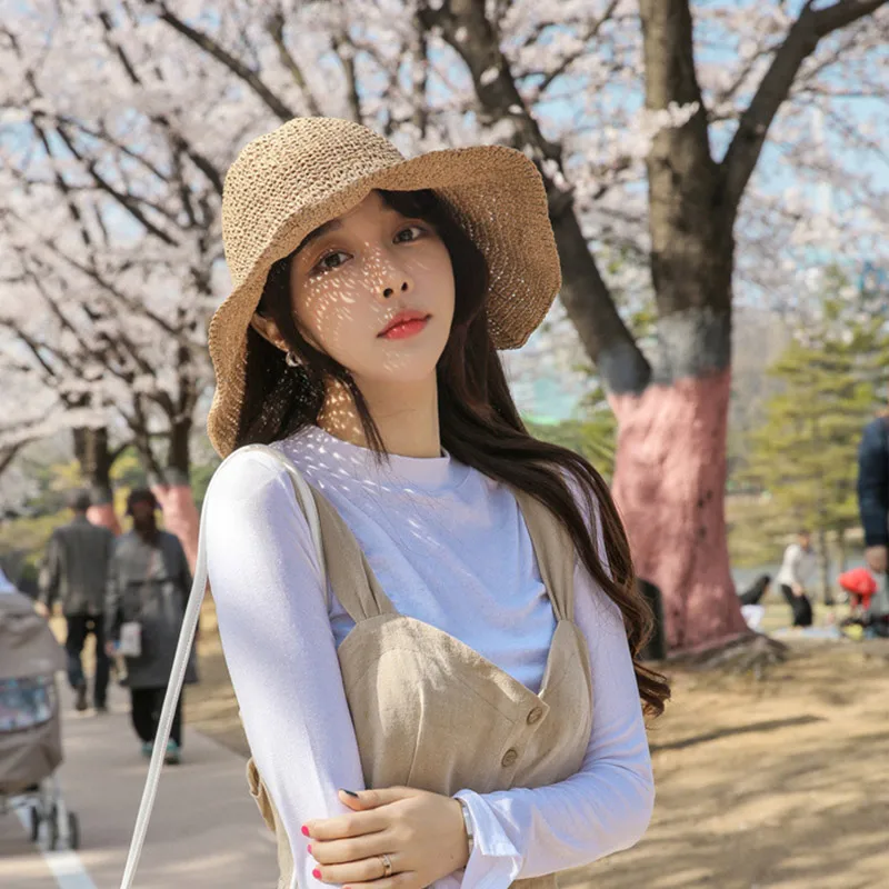 Korean version of the handmade straw-woven solid color hook straw hat summer big ah visor hat wild casual fisherman hat female
Korean version of the handmade straw-woven solid color hook straw hat summer big ah visor hat wild casual fisherman hat female