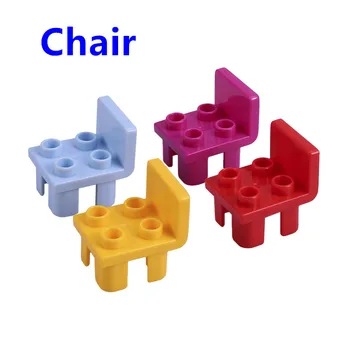 Mailackers Duplo Large Accessory 4 Colors Chair Bricks Parts DIY Assembling Building Blocks Toys For Children Compatible Duploed
Mailackers Duplo Large Accessory 4 Colors Chair Bricks Parts DIY Assembling Building Blocks Toys For Children Compatible Duploed