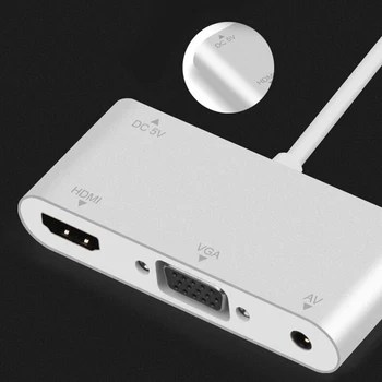 3 in 1 USB Audio Adapter USB to HDMI VGA + Video Converter Digital AV Adapter For iPhoneX Xmax 8 7 plus 6S iPad iPad Air
3 in 1 USB Audio Adapter USB to HDMI VGA + Video Converter Digital AV Adapter For iPhoneX Xmax 8 7 plus 6S iPad iPad Air