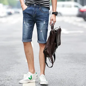 Classic Broken Hole Jeans Korean Denim Shorts Casual Youthful Five Points Jeans Fashion Street Style Wild Shorts Male Tide
Classic Broken Hole Jeans Korean Denim Shorts Casual Youthful Five Points Jeans Fashion Street Style Wild Shorts Male Tide