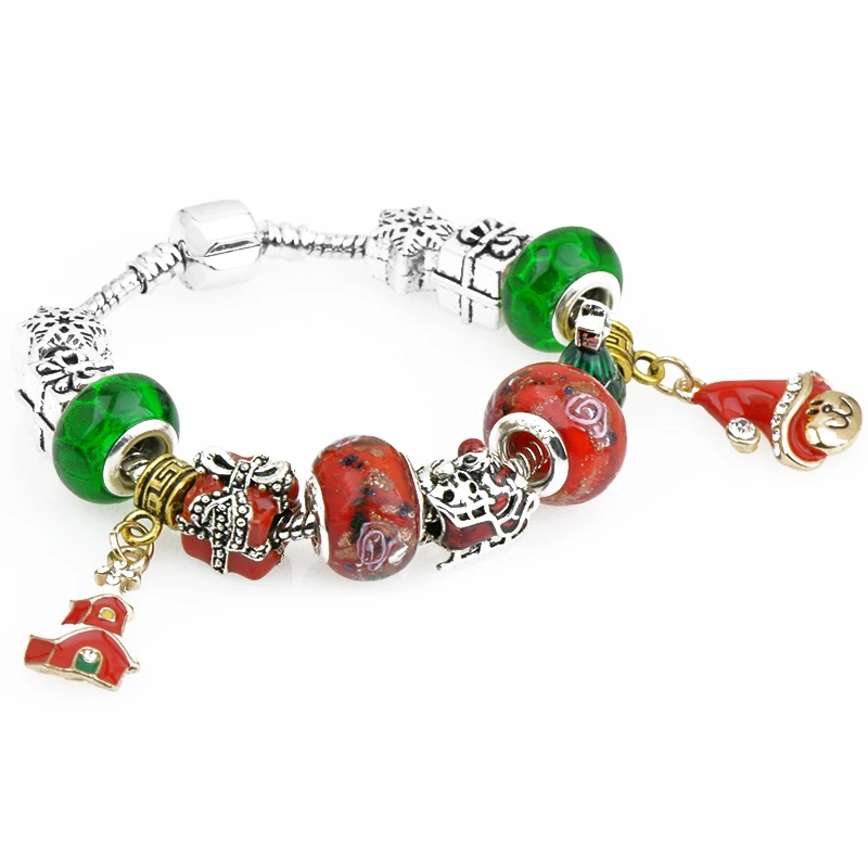 Christmas Women Silver Plated Crystal Red Beads Charm Bracelet&Bangle For Women Christmas Jewelry Original Bracelets Gift
Christmas Women Silver Plated Crystal Red Beads Charm Bracelet&Bangle For Women Christmas Jewelry Original Bracelets Gift