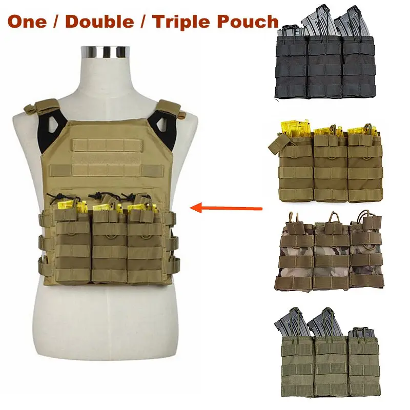 Nylon Bag Tactical MOLLE Triple Open-Top Magazine Pouch Military AK M4 molle Pouch Paintball Equipment Tactical Gear Ammo Box
Nylon Bag Tactical MOLLE Triple Open-Top Magazine Pouch Military AK M4 molle Pouch Paintball Equipment Tactical Gear Ammo Box