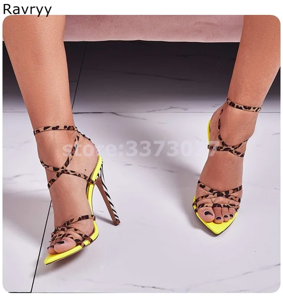 Leopard Woman sandals ankle buckle high heels narrow band summer sexy pump stiletto thin heel open toe female party single shoe
Leopard Woman sandals ankle buckle high heels narrow band summer sexy pump stiletto thin heel open toe female party single shoe