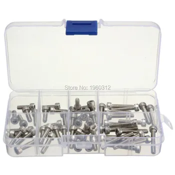 60pcs/set M5 * 6 / 8 / 10 / 12 / 16 / 20mm Hex Socket Head Cap Screw Stainless Steel M5 screw Accessories Kit Sample box
60pcs/set M5 * 6 / 8 / 10 / 12 / 16 / 20mm Hex Socket Head Cap Screw Stainless Steel M5 screw Accessories Kit Sample box