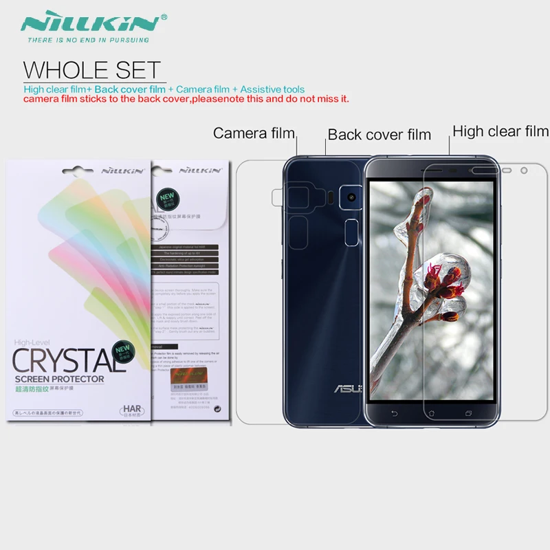 Whole Unit 5.5inch Zenfone3 Screen Protector + Back Protective Film Cover For Asus Zenfone 3 ZE552KL PET Material
Whole Unit 5.5inch Zenfone3 Screen Protector + Back Protective Film Cover For Asus Zenfone 3 ZE552KL PET Material