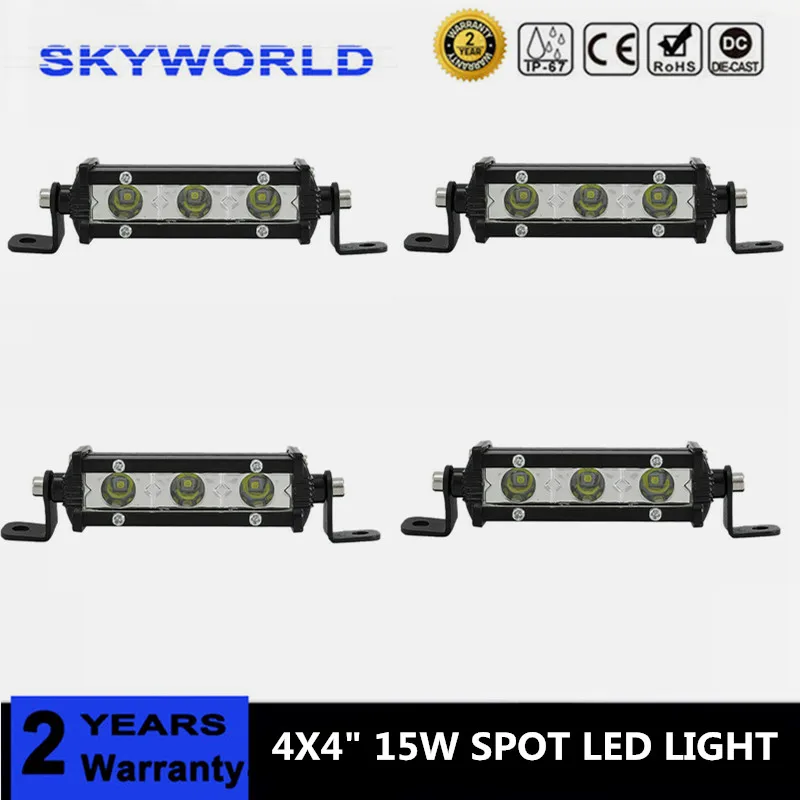 Skyworld 4X 4'' Led Light Bar Spot Beam Slim Offroad 6000K Single Row Work Light Bar For Ford Fiesta SUV ATV Driving 4X4 4WD
Skyworld 4X 4'' Led Light Bar Spot Beam Slim Offroad 6000K Single Row Work Light Bar For Ford Fiesta SUV ATV Driving 4X4 4WD
