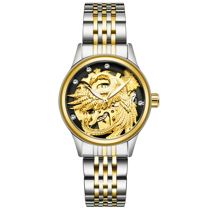 TEVISE Phoenix Women Watches Gold Luminous Automatic Self-Wind Watch Luxury Female Clock Mechanical Ladies Watches Waterproof (8)
