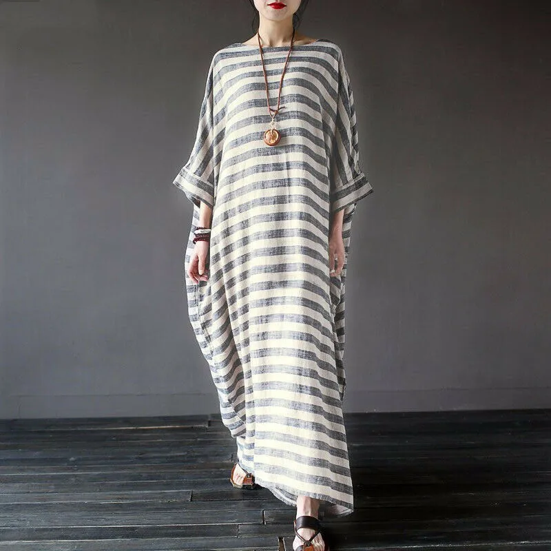 Woman Fashion Plus Size Dresses Ladies Long Sleeve Boho Women Party Bodycon Maxi Loose Dress Females Casual 2019 Hot Sale | Женская