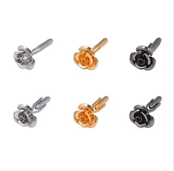 10pairs/lot Gunblack/Gold/Silver Rose Flower Cufflinks Romantic 3D Rose Cuff Links Shirt Cuff Buttons Fashion Jewelry Wholesale
10pairs/lot Gunblack/Gold/Silver Rose Flower Cufflinks Romantic 3D Rose Cuff Links Shirt Cuff Buttons Fashion Jewelry Wholesale