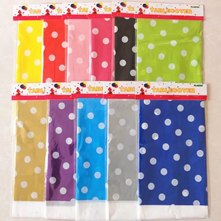 Plastic Disposable Tablecloth Polka Dot Party Wedding Birthday Table Cloth 180cm x108cm Home Collection 
Plastic Disposable Tablecloth Polka Dot Party Wedding Birthday Table Cloth 180cm x108cm Home Collection