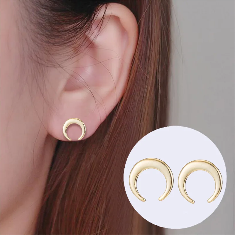 SUKI Trendy Crescent Moon Phase Earrings Ear Jewelry Geometric Rose Gold Silver Stud Earrings for Women Girls Kids Earing Gifts
SUKI Trendy Crescent Moon Phase Earrings Ear Jewelry Geometric Rose Gold Silver Stud Earrings for Women Girls Kids Earing Gifts