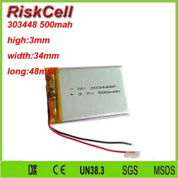 Free shipping 3.7V 500mah 303448 Lithium Polymer Li-Po Rechargeable Battery For Mp3 MP4 MP5 GPS PSP mobile Pocket PC e-books
Free shipping 3.7V 500mah 303448 Lithium Polymer Li-Po Rechargeable Battery For Mp3 MP4 MP5 GPS PSP mobile Pocket PC e-books