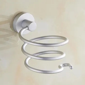 Aluminum Wall-mounted HairDryer Rack StorageBathroom WallShelf Spiral Stand Hairdryer Support Holder bathroom organizer
Aluminum Wall-mounted HairDryer Rack StorageBathroom WallShelf Spiral Stand Hairdryer Support Holder bathroom organizer