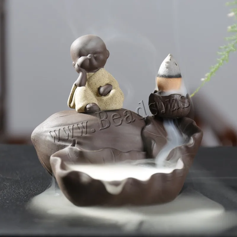Ceramic Burner Backflow Incense Holder Burner Creative Home Decor Smoke Waterfall Censer Little Monk Buddha Aroma Burner
Ceramic Burner Backflow Incense Holder Burner Creative Home Decor Smoke Waterfall Censer Little Monk Buddha Aroma Burner
