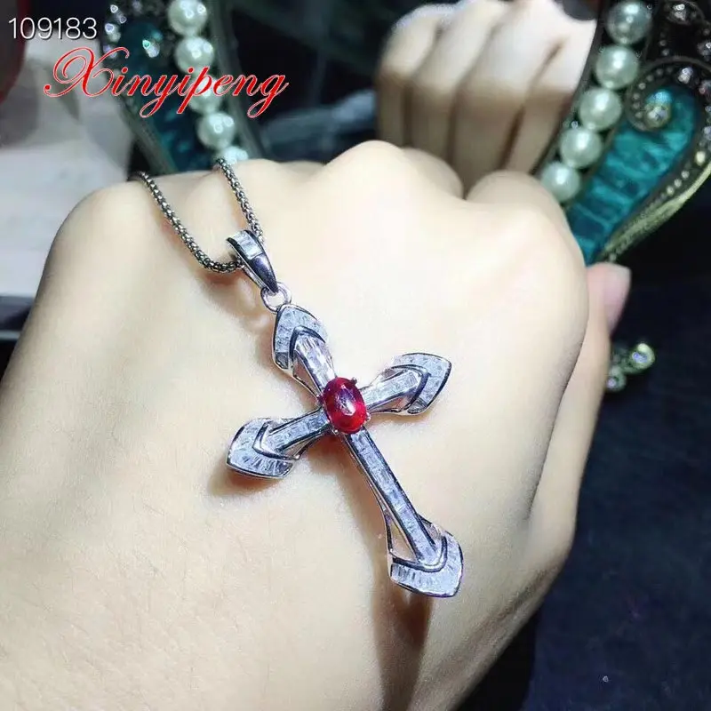 Xin yi peng 925 silver plated white gold inlaid natural ruby necklace pendant Women necklace fine
Xin yi peng 925 silver plated white gold inlaid natural ruby necklace pendant Women necklace fine