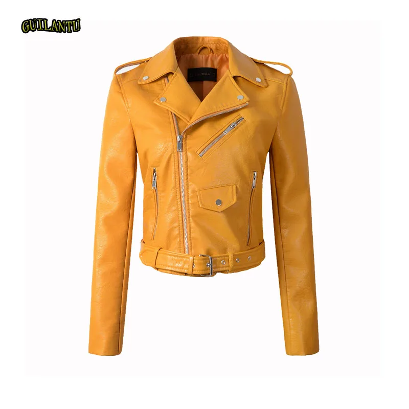 2019 Faxu Pu Leather Jacket Women Spring Autumn Short Coat Zipper Pockets Biker Motorcycle Ladies Leather Jackets Overcoat
2019 Faxu Pu Leather Jacket Women Spring Autumn Short Coat Zipper Pockets Biker Motorcycle Ladies Leather Jackets Overcoat
