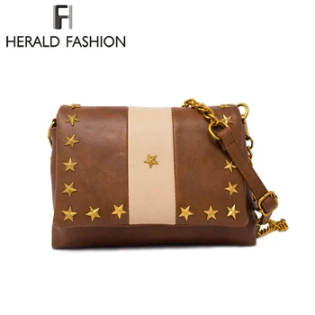 Herald Fashion Women Shoulder Bag Ladies Chain Messenger Bags Female Quality Leather Handbag Purse With Rivets Crossbody Bag
Herald Fashion Women Shoulder Bag Ladies Chain Messenger Bags Female Quality Leather Handbag Purse With Rivets Crossbody Bag