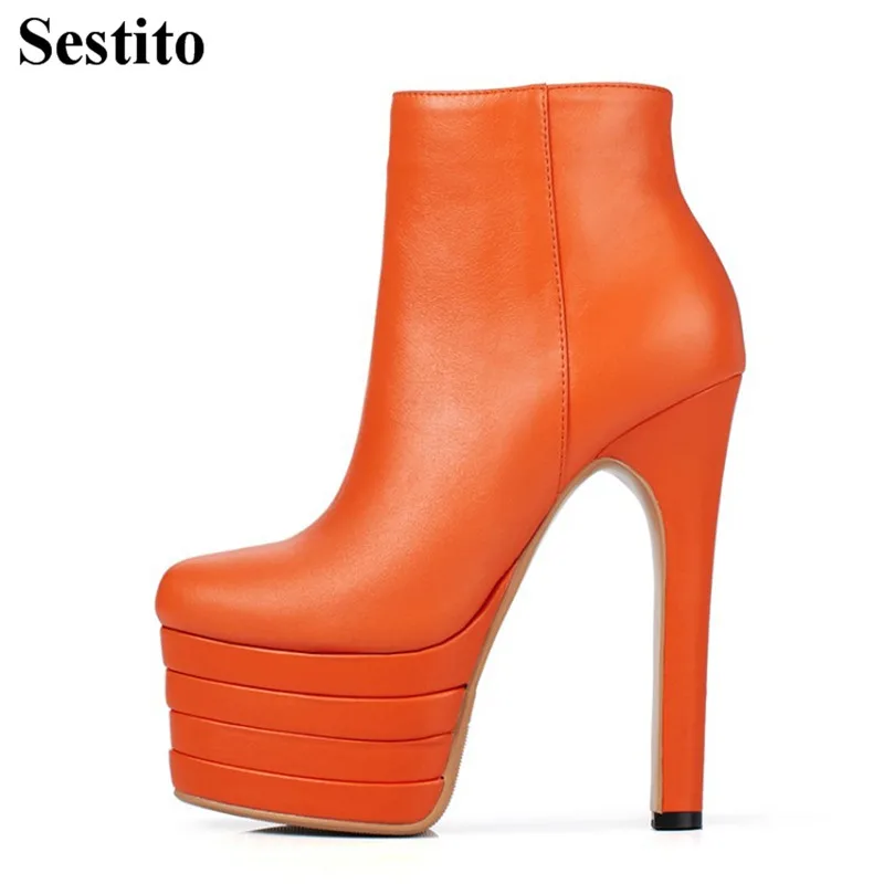 European Concise Black Round Toe Platform Woman Boots Ankle Boots For Women Super high Thin Heels Zip Women Shoes Spring/Autumn
European Concise Black Round Toe Platform Woman Boots Ankle Boots For Women Super high Thin Heels Zip Women Shoes Spring/Autumn