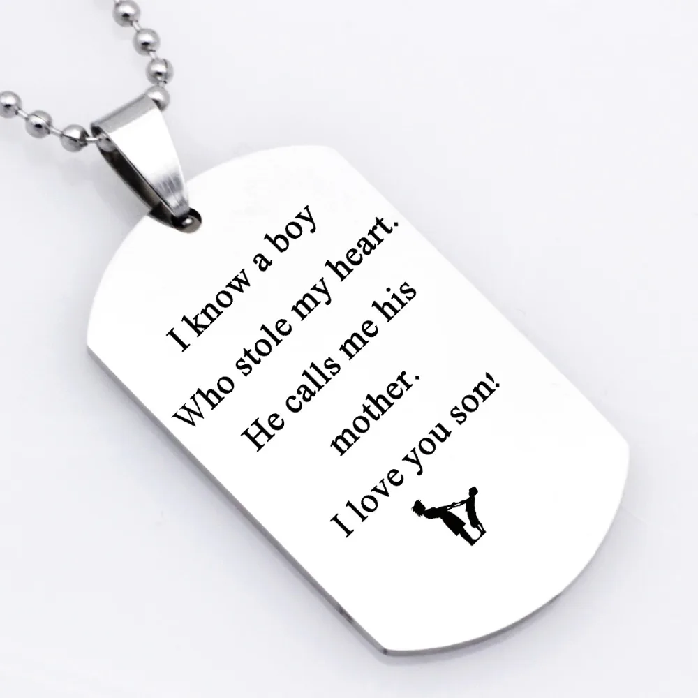2018 New Stainless Steel Jewelry I Know A Boy Who Stole My Heart He Calls Me His Mother.I Love You Son Necklace Keychain YP6350
2018 New Stainless Steel Jewelry I Know A Boy Who Stole My Heart He Calls Me His Mother.I Love You Son Necklace Keychain YP6350