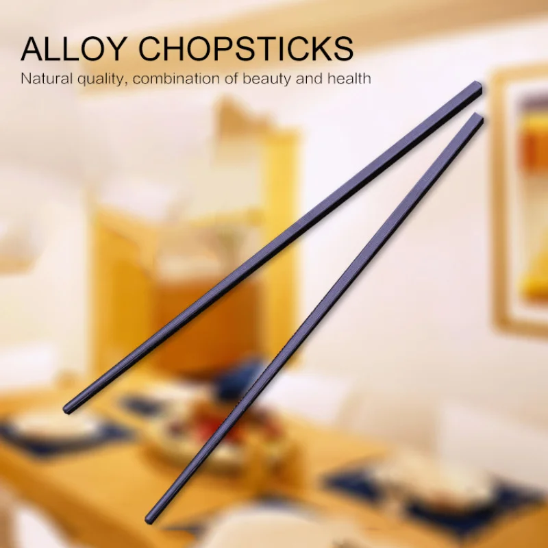 

Learner Gift Non-Slip Durable 1 Pair Japanese Chopsticks Alloy Hot High Quality Portable Sushi Chop Sticks Set Chinese Chopstick