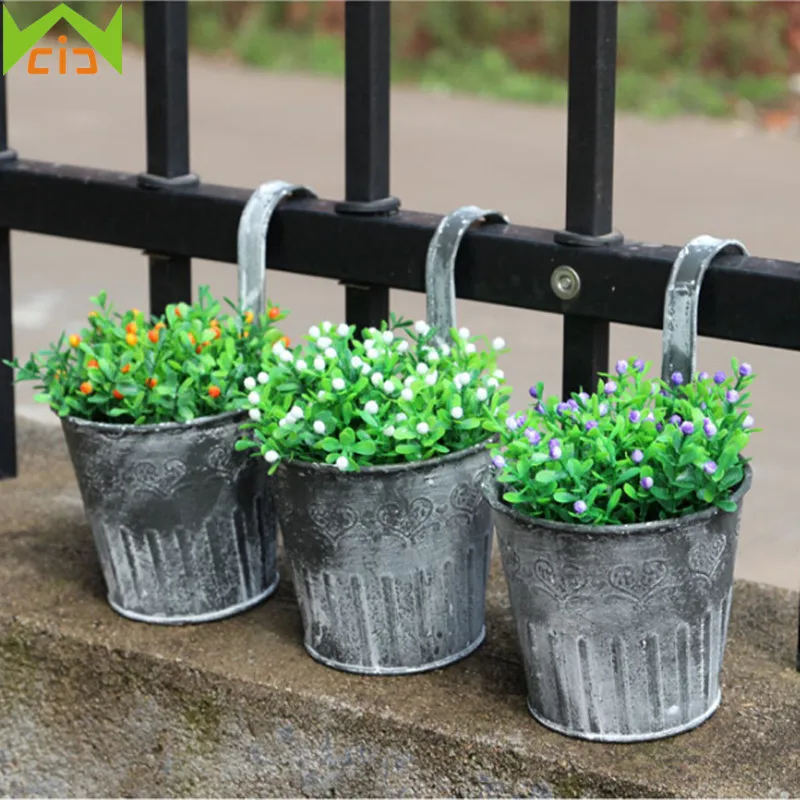WCIC Vintage Metal Flower Pots Hanging Garden Pots Planters Iron Storage Basket with Hooks Balcony Wall Vertical Hang Buckets
WCIC Vintage Metal Flower Pots Hanging Garden Pots Planters Iron Storage Basket with Hooks Balcony Wall Vertical Hang Buckets