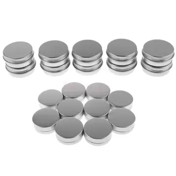 Lots 20 Pieces 10g 15g Empty Round Aluminum Tin Storage Jar Cosmetics Cream Containers with Screw Lids for Candles Balm Salves
Lots 20 Pieces 10g 15g Empty Round Aluminum Tin Storage Jar Cosmetics Cream Containers with Screw Lids for Candles Balm Salves