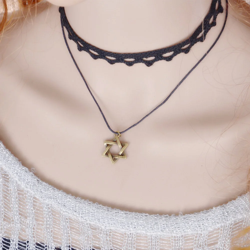 Bohemian Style Multilayer Retro Lace Choker with Star Of David Charms Pendants Bohemia Necklace
Bohemian Style Multilayer Retro Lace Choker with Star Of David Charms Pendants Bohemia Necklace