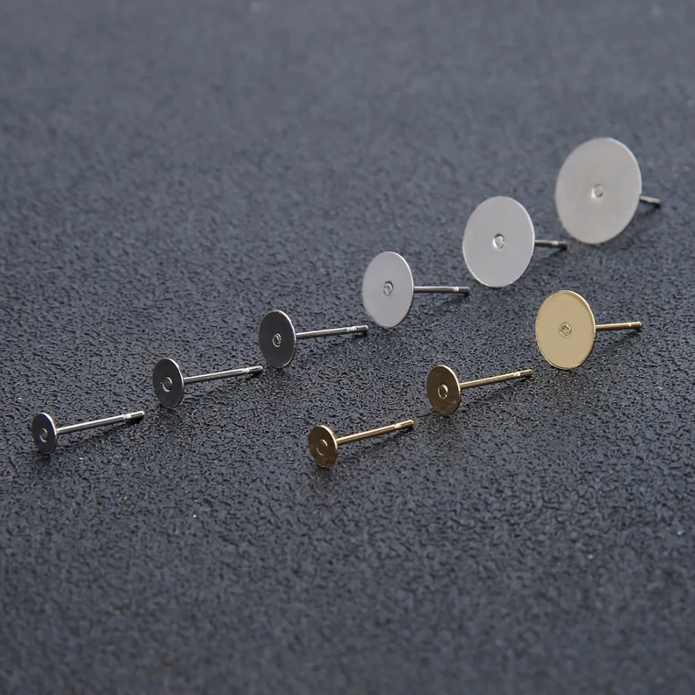 50pcs Stainless Steel Blank Earring Stud Base Fit 3 4 5 6 8 10 12 mm Cabochon Cameo Settings For Diy Jewelry Making Accessories
50pcs Stainless Steel Blank Earring Stud Base Fit 3 4 5 6 8 10 12 mm Cabochon Cameo Settings For Diy Jewelry Making Accessories