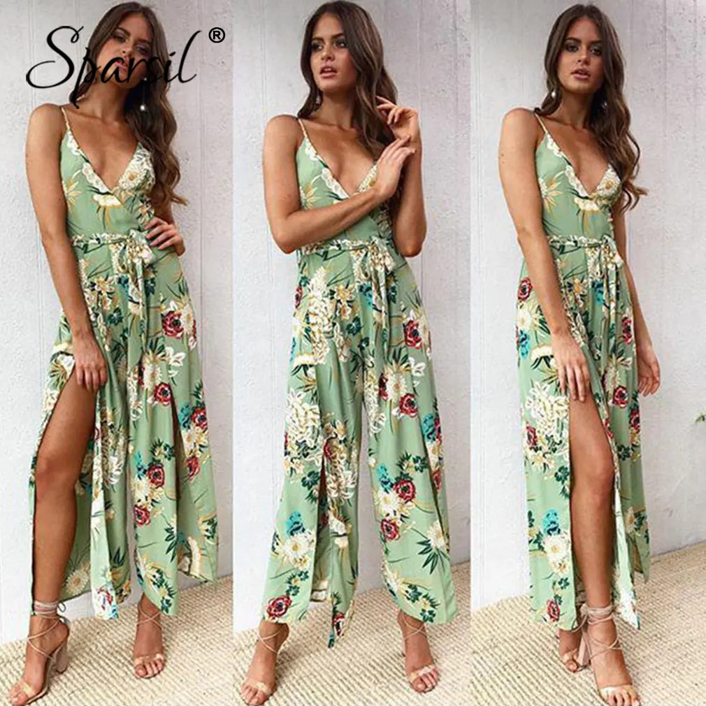 Sparsil Summer Sexy Print Street Rompers Women Casual Jumpsuit Lady Holiday Beachwear Sling Loose Streetwear Female Jumpsuit
Sparsil Summer Sexy Print Street Rompers Women Casual Jumpsuit Lady Holiday Beachwear Sling Loose Streetwear Female Jumpsuit