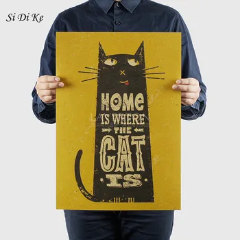 Si Di Ke Home Is Where The Cat Is Retro Style Wall Posters Retro Bar Decor Room Decor Wall Decoration
Si Di Ke Home Is Where The Cat Is Retro Style Wall Posters Retro Bar Decor Room Decor Wall Decoration