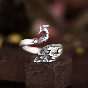 Real Pure 925 Sterling Silver Peacock Animal Rings for Women Fashion Wedding Rings Adjustable Ring sterling-silver-jewelry
Real Pure 925 Sterling Silver Peacock Animal Rings for Women Fashion Wedding Rings Adjustable Ring sterling-silver-jewelry
