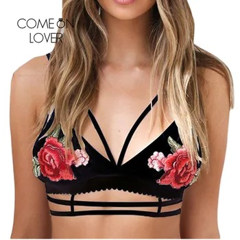 Comeonlover Bustier Soft Bra Intimates Lingerie Plus Size Rose Embroidery White Black Bralette Unpadded Bra Brassiere RI80501
Comeonlover Bustier Soft Bra Intimates Lingerie Plus Size Rose Embroidery White Black Bralette Unpadded Bra Brassiere RI80501