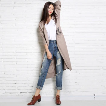 Hot Cardigan Women 2019 Spring New Long Knit Cashmere Sweater Cartoon Pattern Casual V-neck Long Sleeve Outerwear free Size
Hot Cardigan Women 2019 Spring New Long Knit Cashmere Sweater Cartoon Pattern Casual V-neck Long Sleeve Outerwear free Size