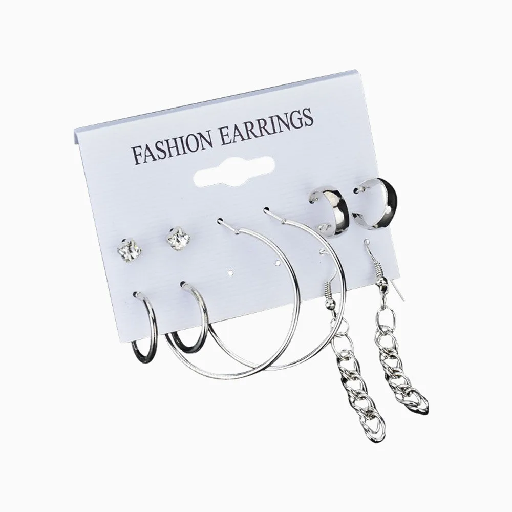 Earrings Female 2019 Fashion Earrings Ear Ring Set Combination Of 5 Sets High Quality Jewely Silver Gift For Friend z0315
Earrings Female 2019 Fashion Earrings Ear Ring Set Combination Of 5 Sets High Quality Jewely Silver Gift For Friend z0315