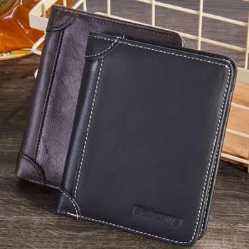 Cow Leather Men Wallets with Coin Pocket Vintage Male Purse Function Black Genuine Leather Men Wallet with Card Holders
Cow Leather Men Wallets with Coin Pocket Vintage Male Purse Function Black Genuine Leather Men Wallet with Card Holders