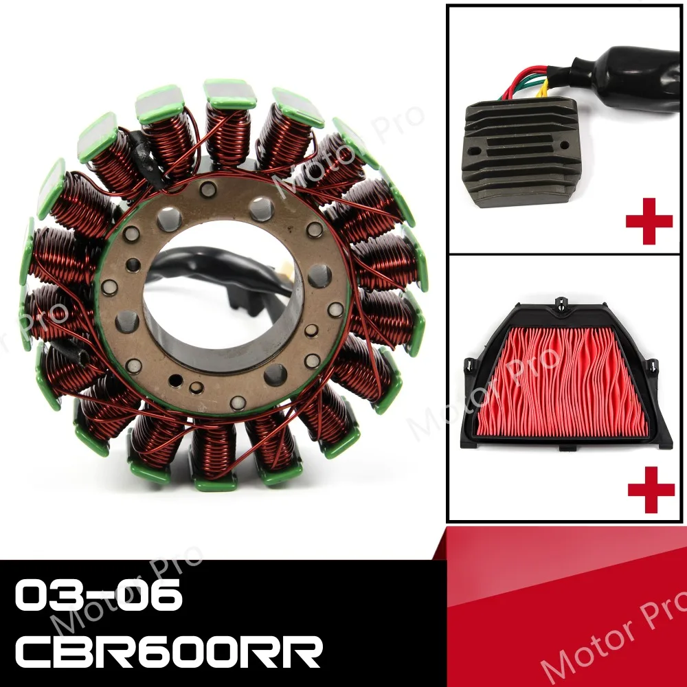 Для Honda CBR600RR 2003-2006 статор двигателя катушки регулятор напряжения и комплекты воздушного фильтра выпрямитель мотоцикла CBR600 600RR 600CC
Для Honda CBR600RR 2003-2006 статор двигателя катушки регулятор напряжения и комплекты воздушного фильтра выпрямитель мотоцикла CBR600 600RR 600CC