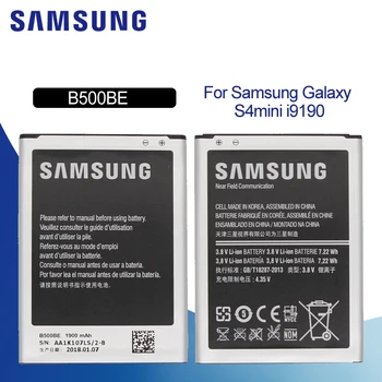 Original Battery For SAMSUNG i9190 B500BE 1900mAh For Samsung Galaxy S4 Mini battery I9192 I9195 I9198 Replacement Phone Battery
Original Battery For SAMSUNG i9190 B500BE 1900mAh For Samsung Galaxy S4 Mini battery I9192 I9195 I9198 Replacement Phone Battery