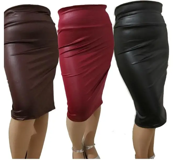 Women Soft PU Leather Skirt High Waist Slim Hip Waist Faux Synthetic Leather Bodycon Office Skirt OL Midi Skirt Sexy Clubwea
Women Soft PU Leather Skirt High Waist Slim Hip Waist Faux Synthetic Leather Bodycon Office Skirt OL Midi Skirt Sexy Clubwea